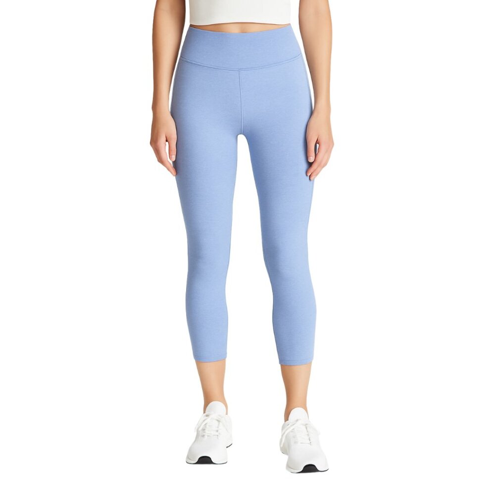 Outdoor Voices Marled Leggings Women's Large Baby Blue Cropped Mid‎ Rise